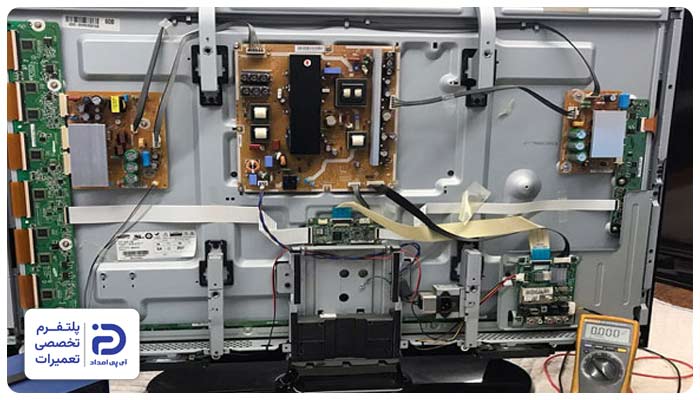 سوختن و از کار افتادن پنل یکی از علت کم نور شدن تلویزیون
