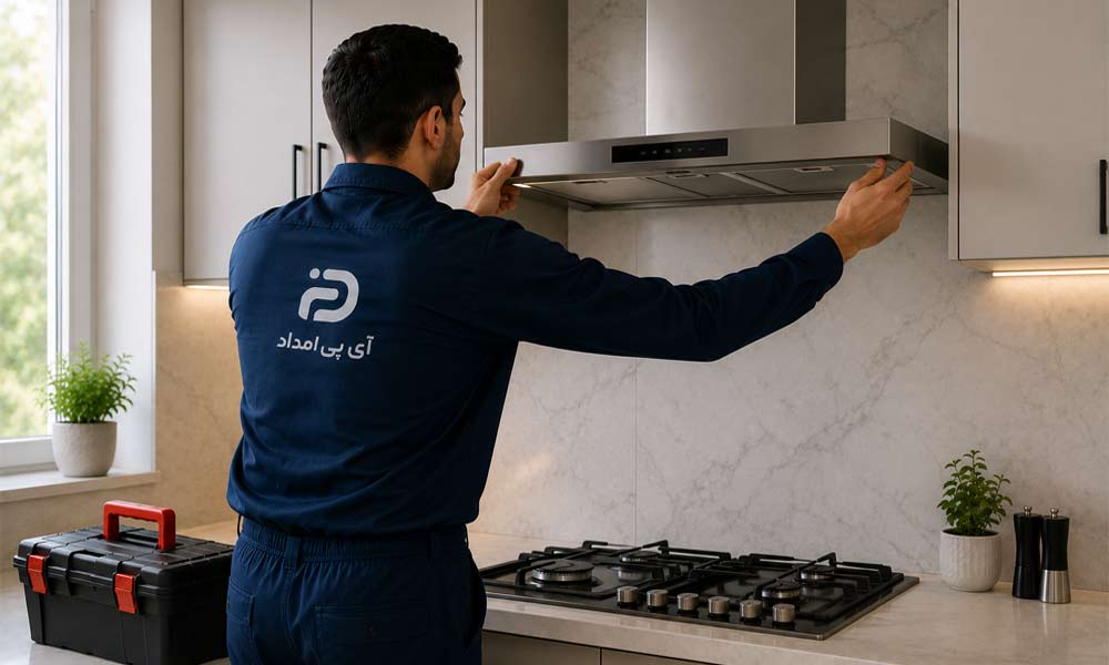 نصب هود آشپزخانه در محل + آموزش