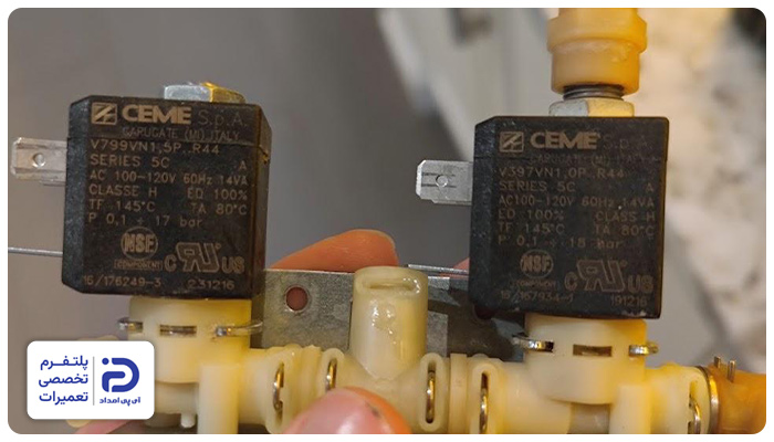 خرابی شیر برقی علت صدا دادن دستگاه اسپرسوساز