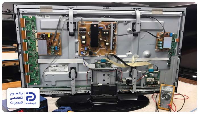 شطرنجی شدن تلویزیون به دلیل خرابی پنل