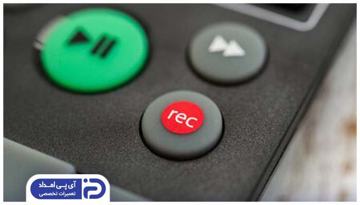 بررسی دکمه REC روی کنترل تلویزیون