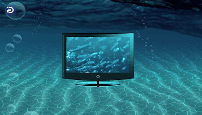 آب خوردگی پنل تلویزیون و ایجاد خط روی تلویزیون