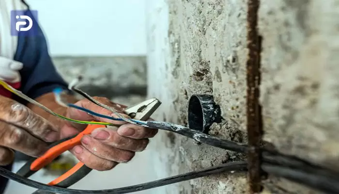 پارگی و پوسیدگی سیم کشی برق ساختمان
