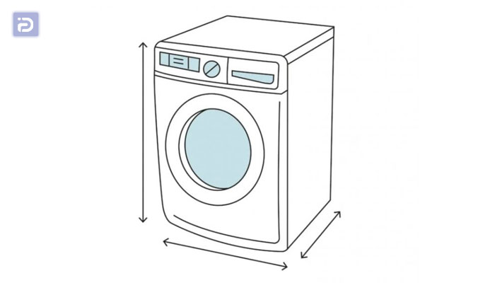 توجه به ابعاد ماشین لباسشویی