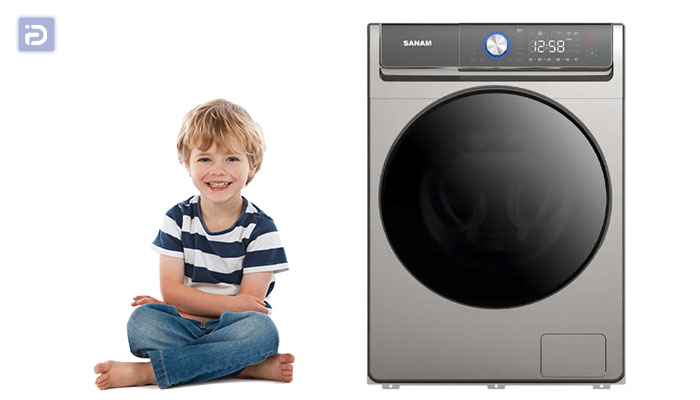 آیا ماشین لباسشویی صنام قفل کودک دارد؟