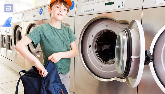 طریقه شستن کیف مدرسه در ماشین لباسشویی