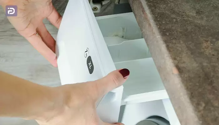 در آوردن و تمیز کردن جاپودری ماشین لباسشویی یونیوا