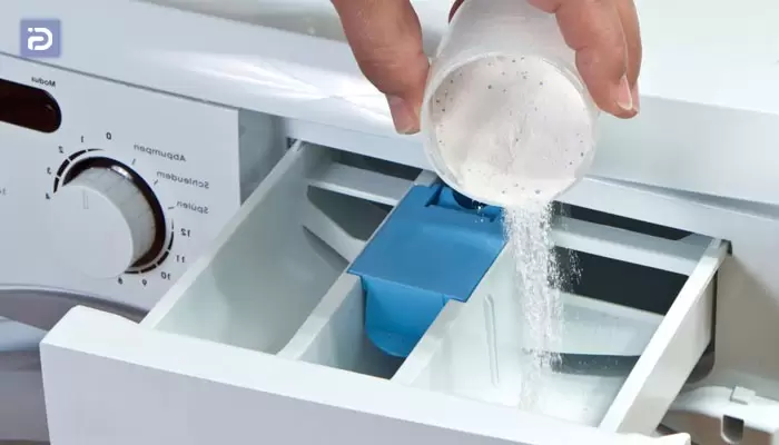 کدام بخش برای پودر، مایع و تاید ریختن در جاپودری لباسشویی هیمالیا مشخص شده