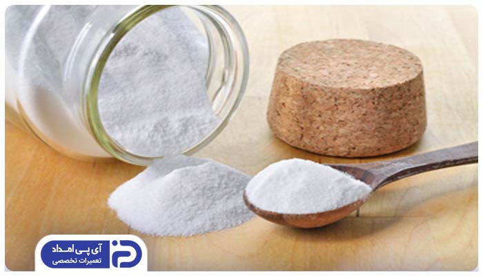 ترکیب جوش شیرین و نمک برای تمیز کردن گاز رومیزی 
