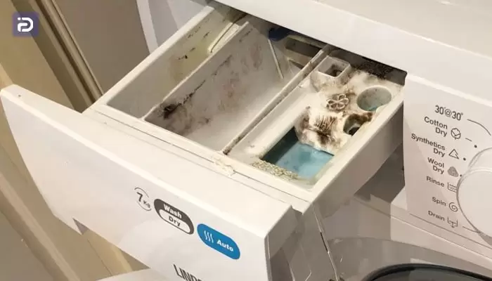تمیز کردن و جرمگیری جاپودری ماشین لباسشویی هایسنس