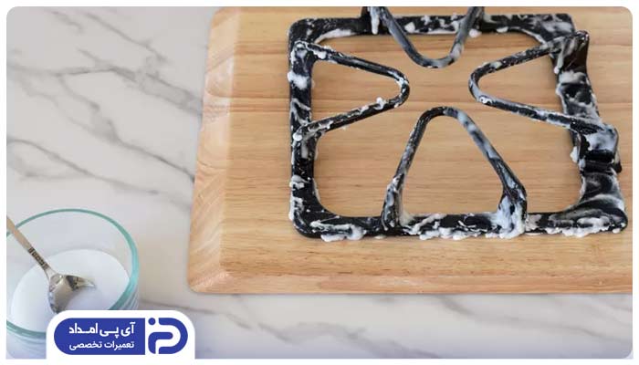 تميز كردن چدن اجاق گاز با جوش شیرین