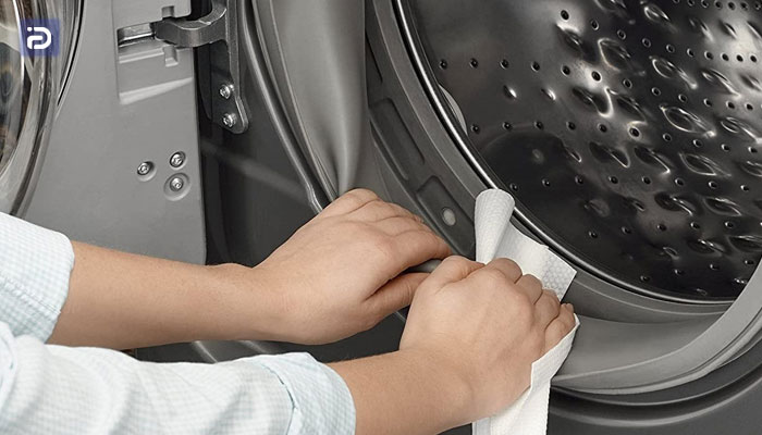تمیز کردن لاستیک درب ماشین لباسشویی آبسال