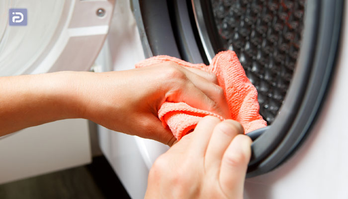 تمیز کردن لاستیک درب ماشین لباسشویی ریتون 