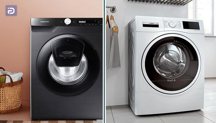 مقایسه ماشین لباسشویی بوش و سامسونگ از نظر طراحی