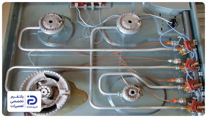 نشتی جریان از قطعات برقی علت برق داشتن بدنه اجاق گاز