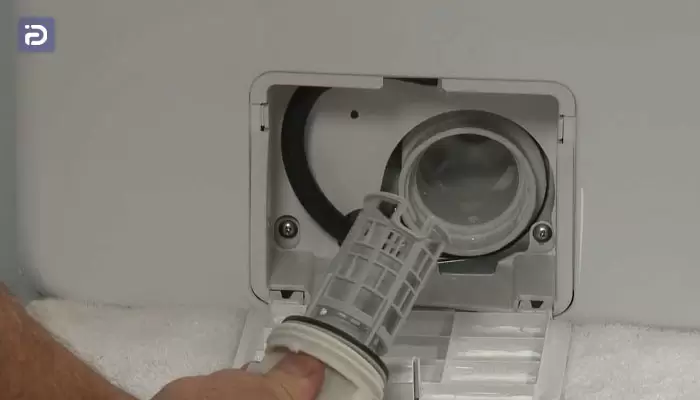 در آوردن و تمیز کردن فیلتر لباسشویی جنرال آدمیرال