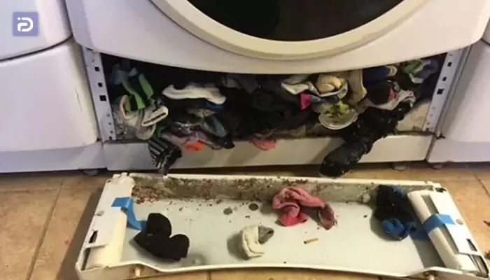 گیر کردن جوراب در ماشین لباسشویی