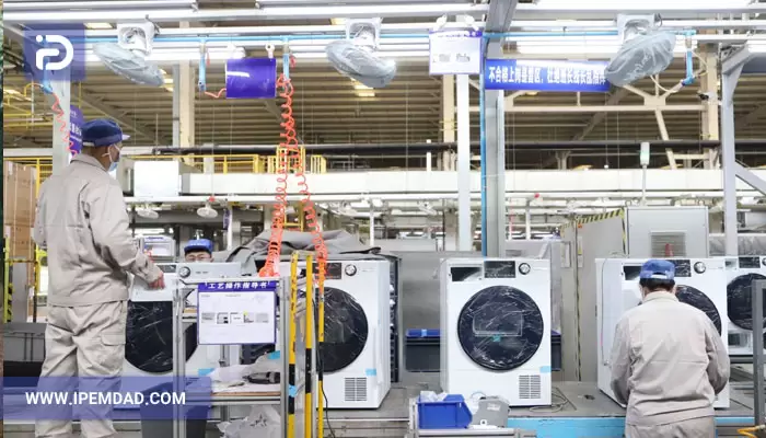 مراحل ساخت ماشین لباسشویی در کارخانه