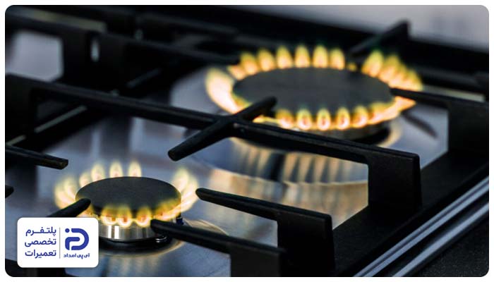 زرد سوختن شعله اجاق گاز تکنو