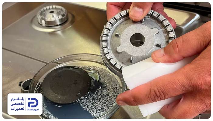 انسداد در مسیر گاز یا نازل شعله‌پخش‌کن