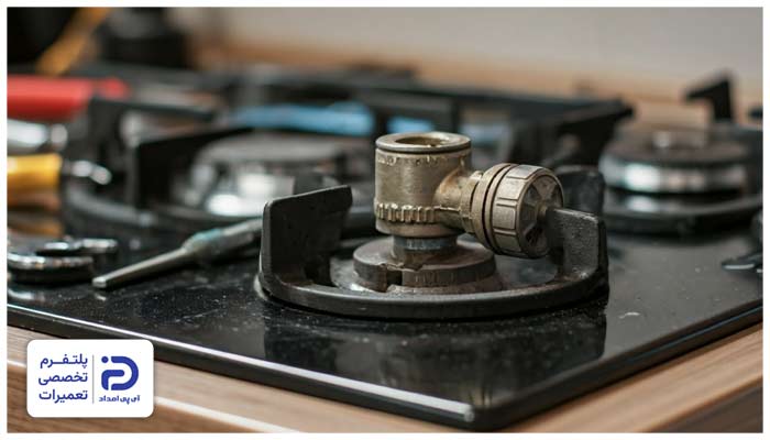 خرابی در فنر شیر اجاق گاز