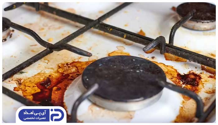 باقی‌ ماندن آلودگی و چربی