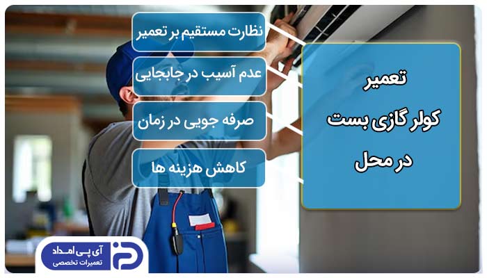 تعمیر کولرگازی و اسپیلت بست در محل