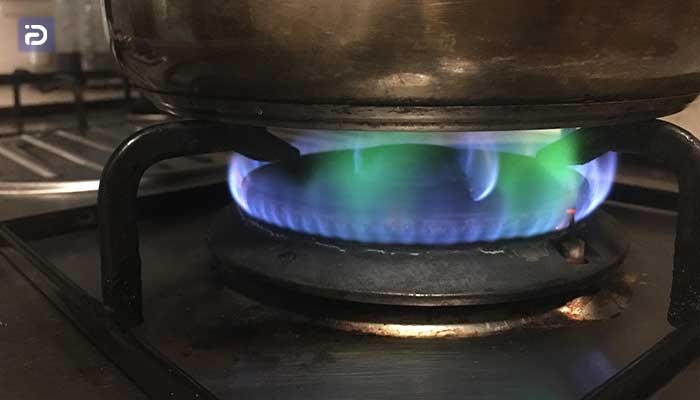 علت سبز سوختن شعله اجاق گاز