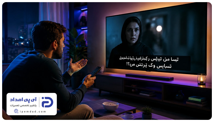 مشکل برعکس بودن زیرنویس در تلویزیون ال جی