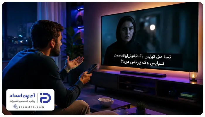 مشکل برعکس بودن زیرنویس در تلویزیون ال جی
