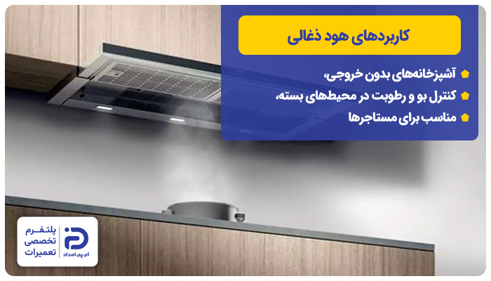 کاربردهای هود زغالی