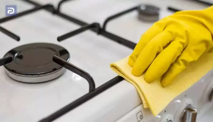 تمیز کردن صفحه اجاق گاز اخوان