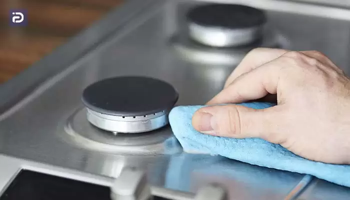 تمیز کردن صفحه اجاق گاز