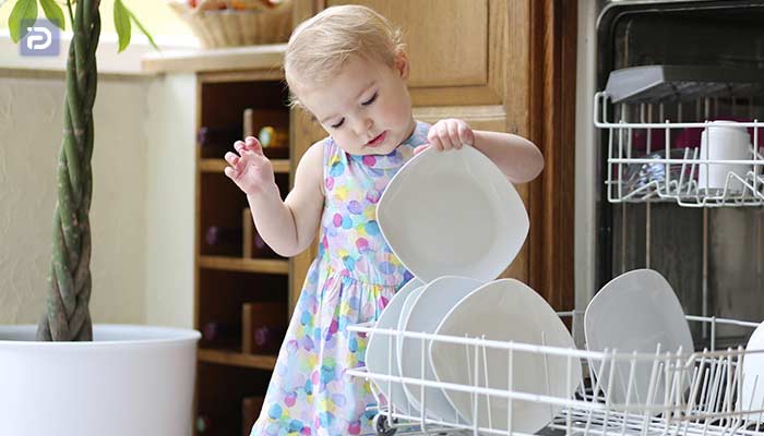 چگونه قفل کودک را در ظرفشویی سپهر الکتریک فعال یا غیر فعال کنیم؟