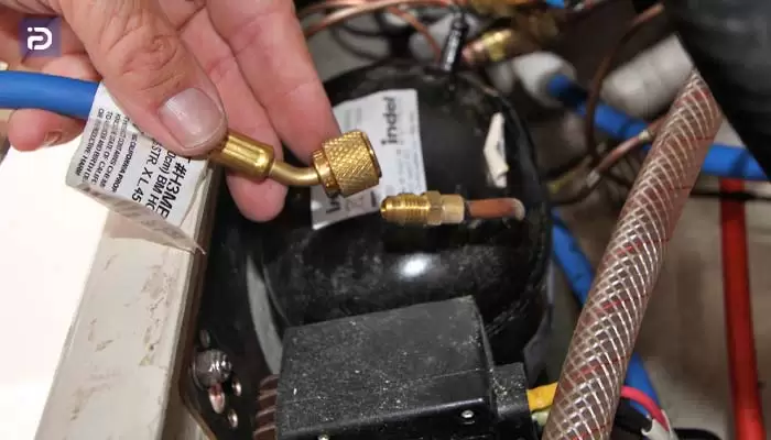 نحوه شارژ گاز یخچال فریزر یا ساید بای ساید ویرپول چگونه است