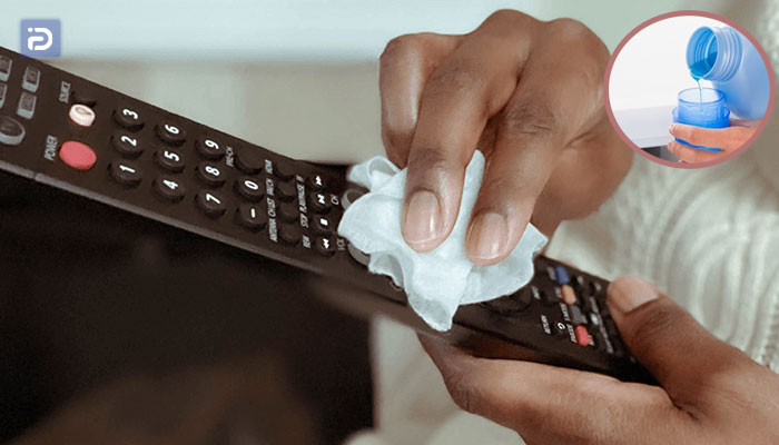 نحوه تمیز کردن کنترل تلویزیون با مایع لباسشویی