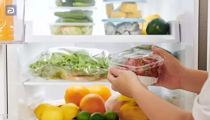 چیدن مواد غذایی درون یخچال و فریزر هیوندای