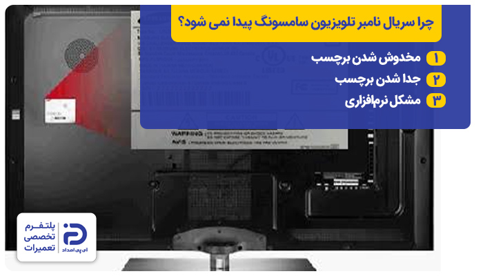 چرا سریال نامبر تلویزیون سامسونگ پیدا نمی شود؟