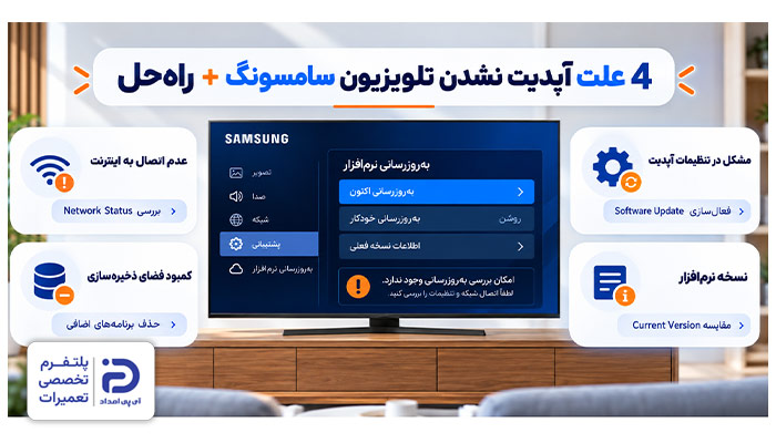 علت آپدیت نشدن تلویزیون سامسونگ