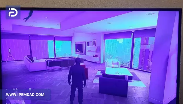 علت بنفش شدن صفحه تلویزیون