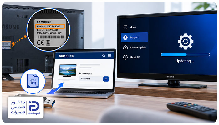آپدیت تلویزیون سامسونگ قدیمی