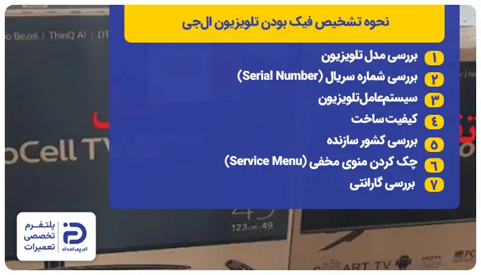 نحوه تشخیص فیک بودن تلویزیون ال&zwnj;جی
