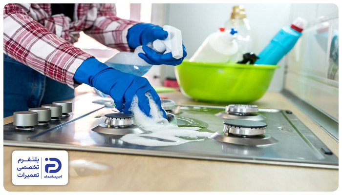 تمیز کردن اجاق گاز آریستون