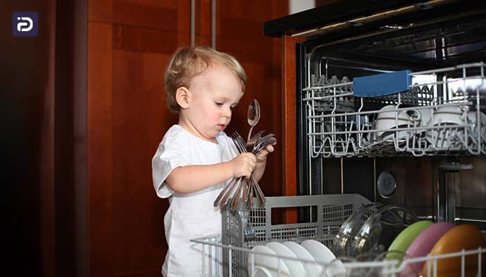 راهنمای فعال و غیر فعال کردن قفل کودک در ظرفشویی گرند