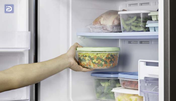 چیدن مواد غذایی درون یخچال و فریزر وست پوینت