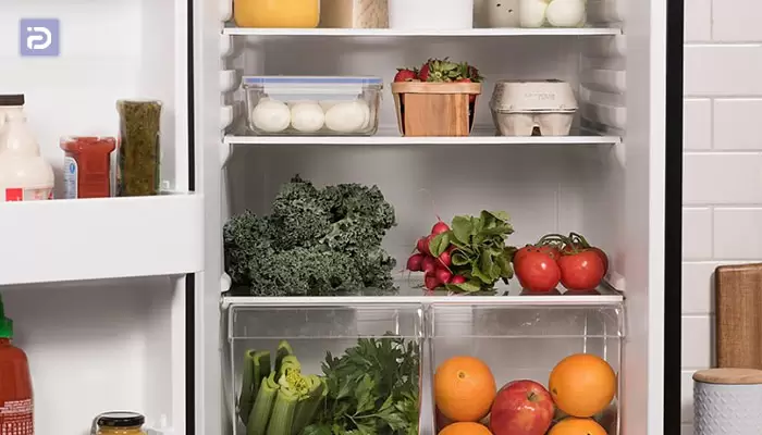 چیدن مواد غذایی درون یخچال و فریزر سوزان