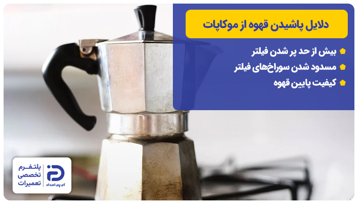 دلایل پاشیدن قهوه از موکاپات