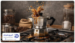 علت پاشیدن قهوه از موکاپات