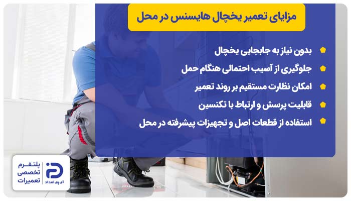 مزایای تعمیر یخچال هایسنس در محل