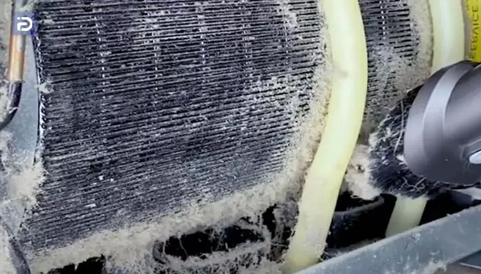 تمیز کردن موتور و کندانسور یخچال هایسنس